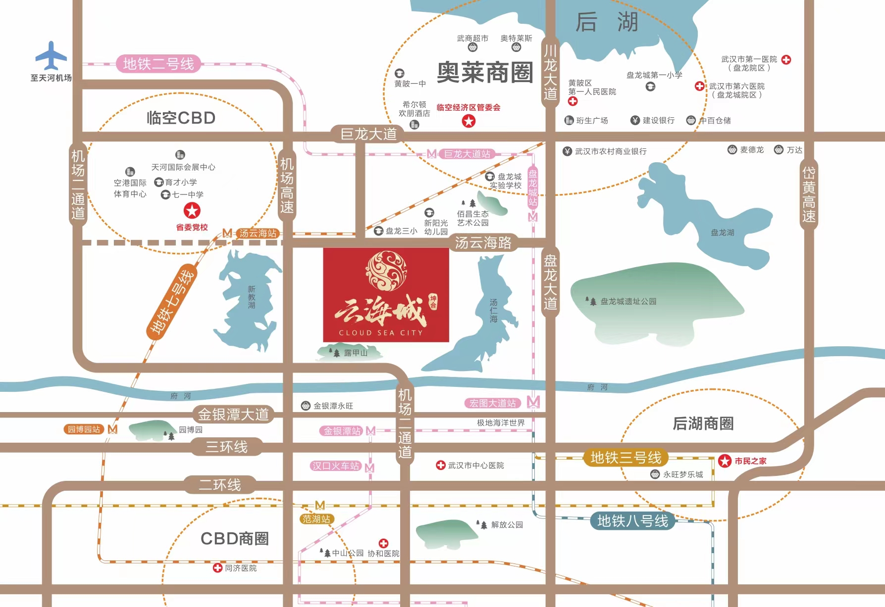 坤合云海城位置交通图