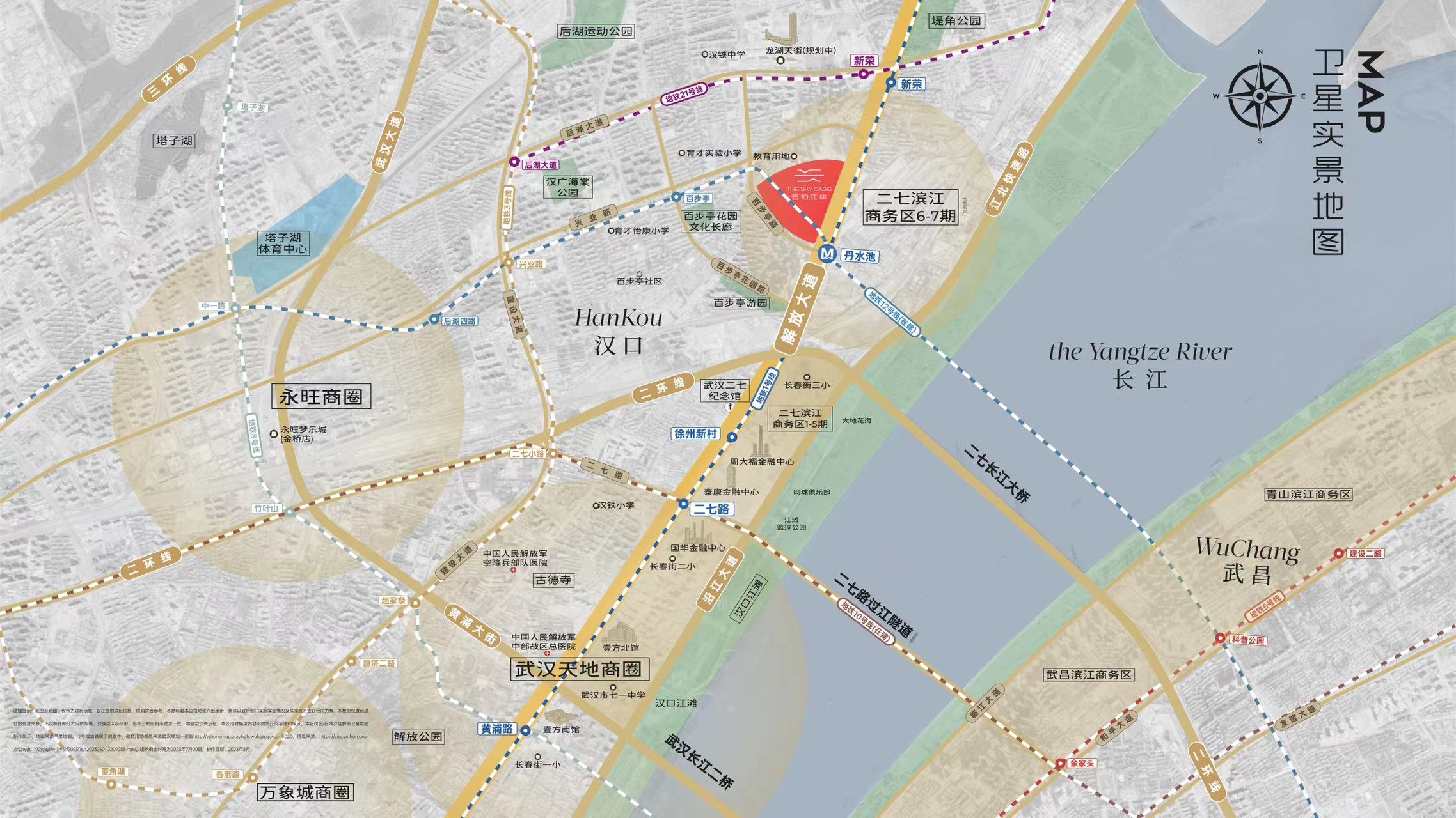 武汉城建万科云泊江岸位置交通图