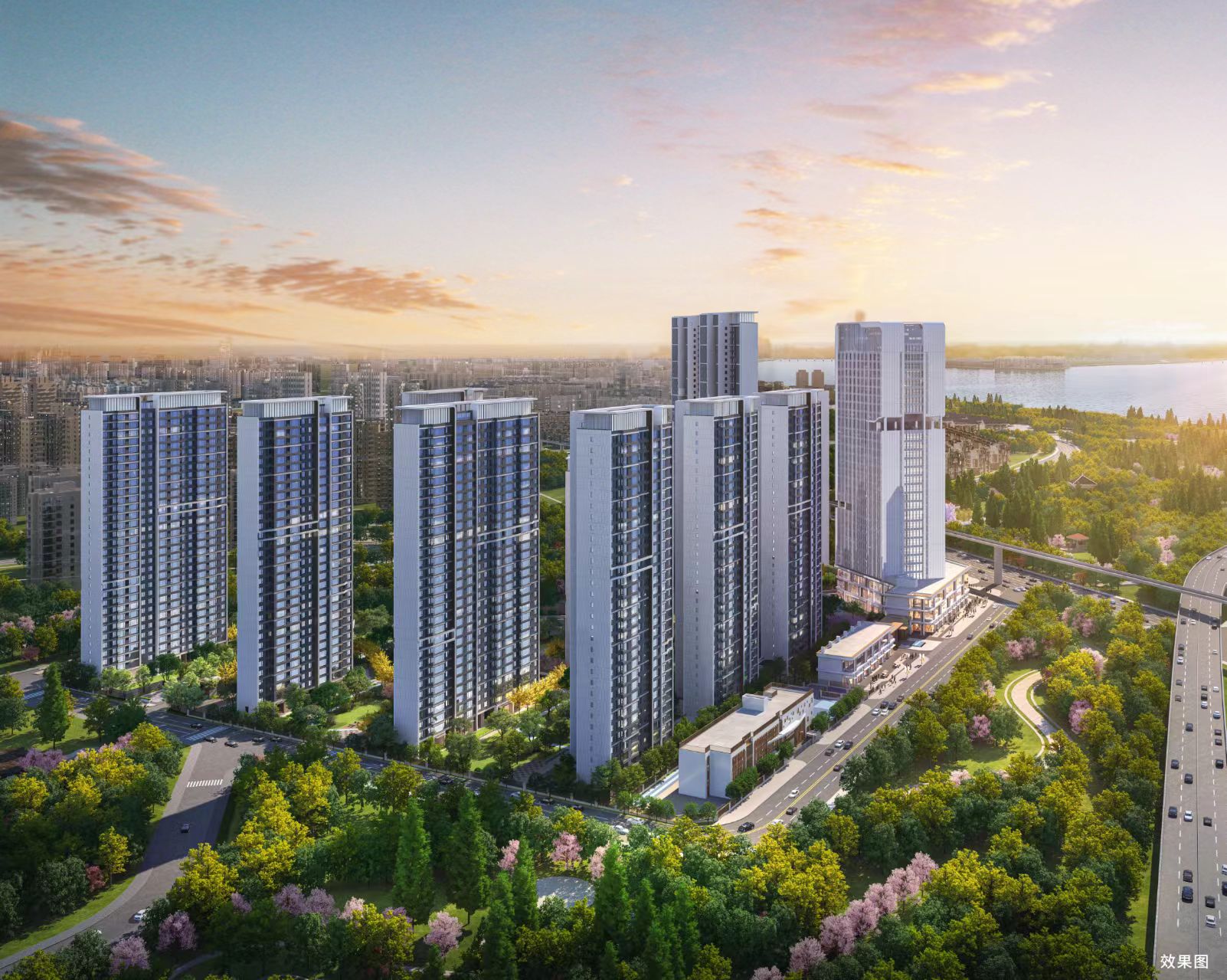 武汉城建电建滨江云城效果图