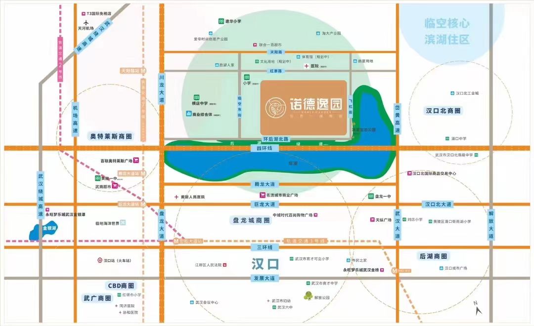 武汉诺德逸园位置交通图