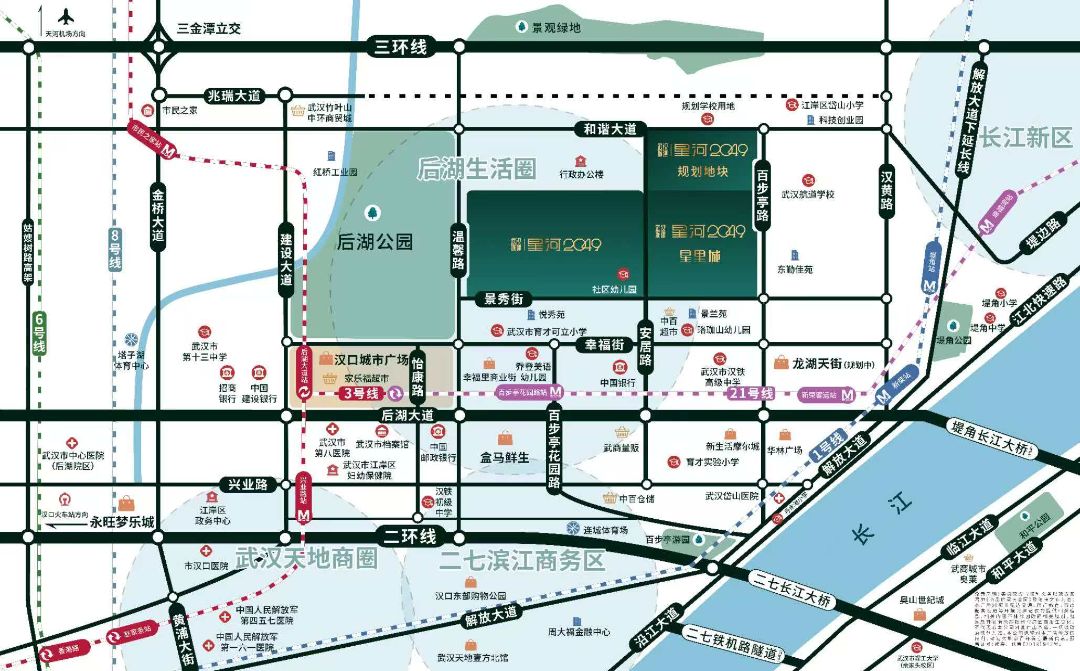 武汉城建.星河2049位置交通图