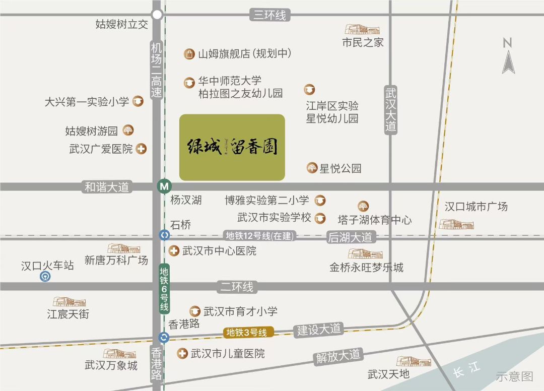 绿城留香园位置交通图