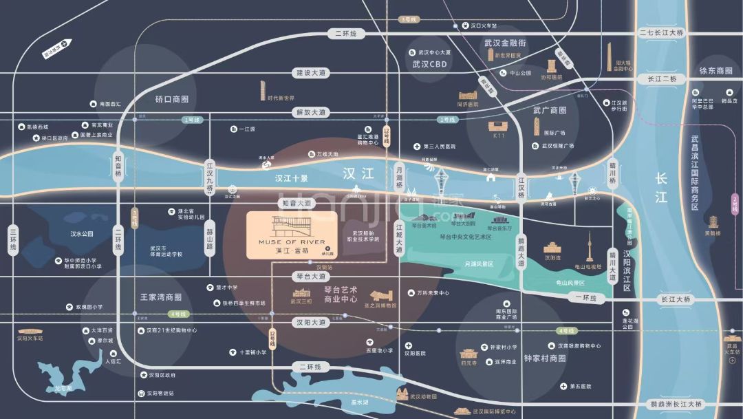 汉江云赫位置交通图