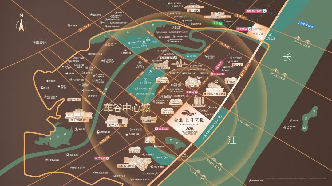 金地长江艺境位置交通图