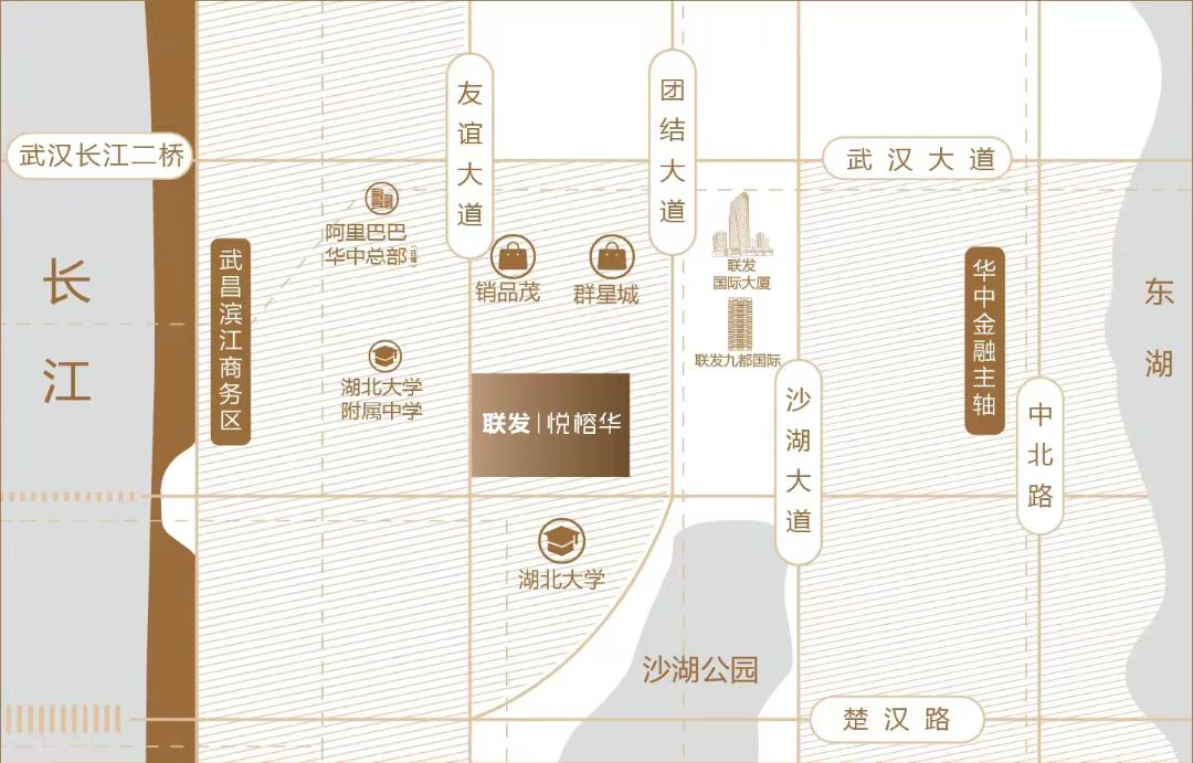 联发悦榕华位置交通图