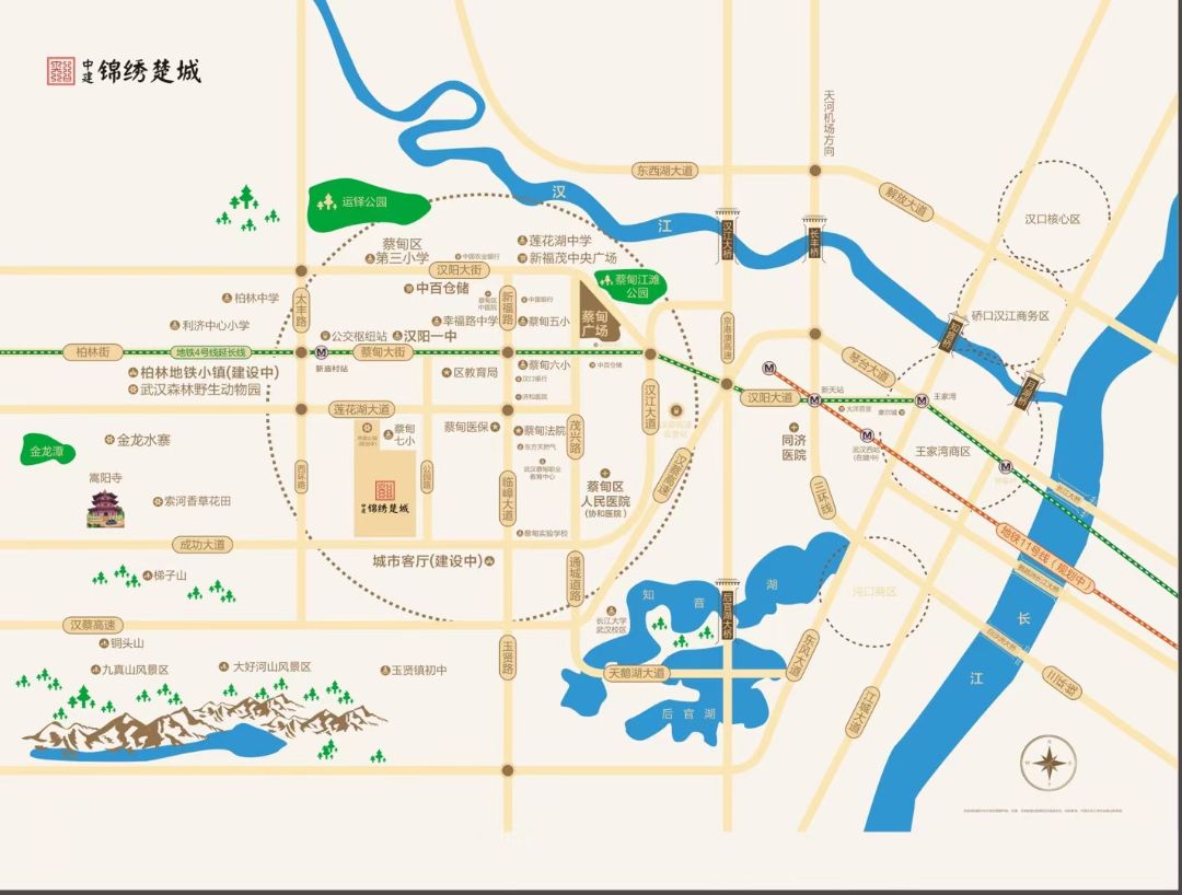 中建.锦绣楚城位置交通图