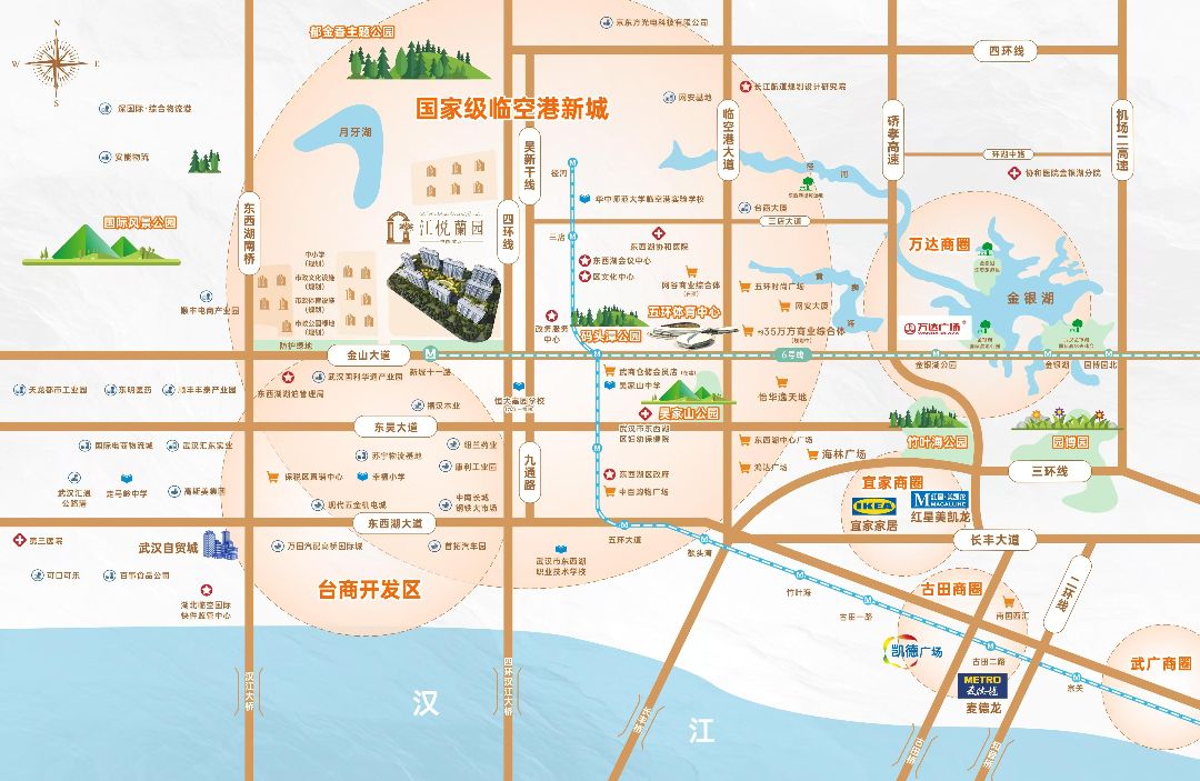 江悦蘭园位置交通图