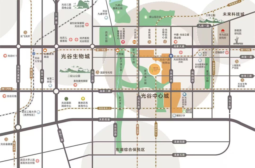 光谷创新天地位置交通图