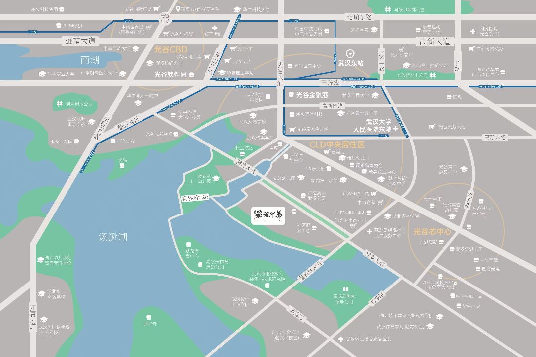 美联藏龙甲第位置交通图