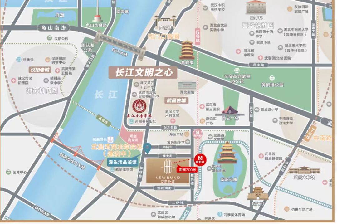 信达新外滩位置交通图