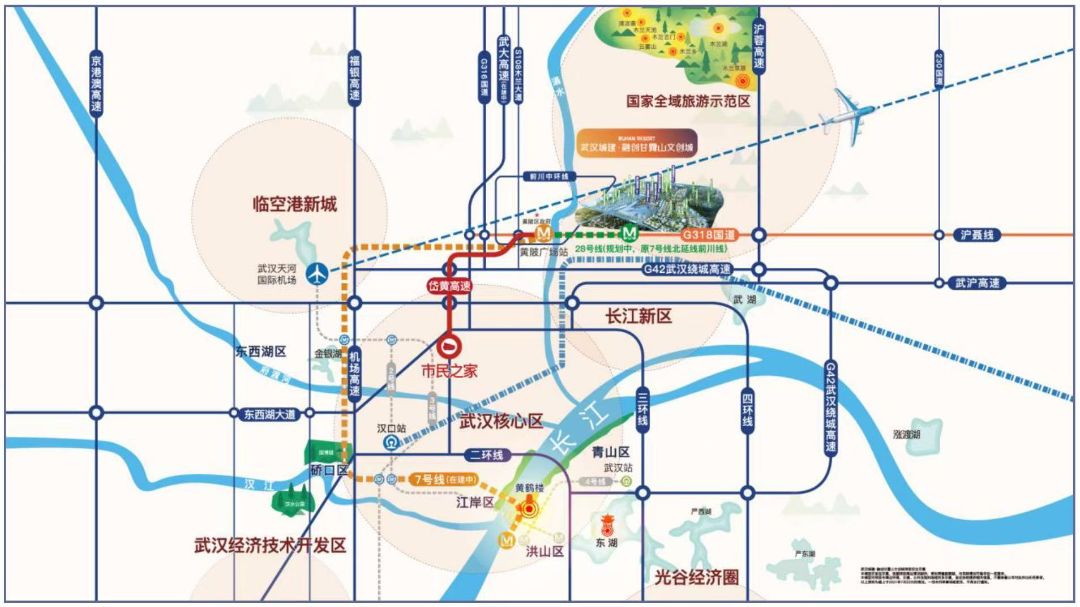 武汉甘露山文创城.江南里位置交通图