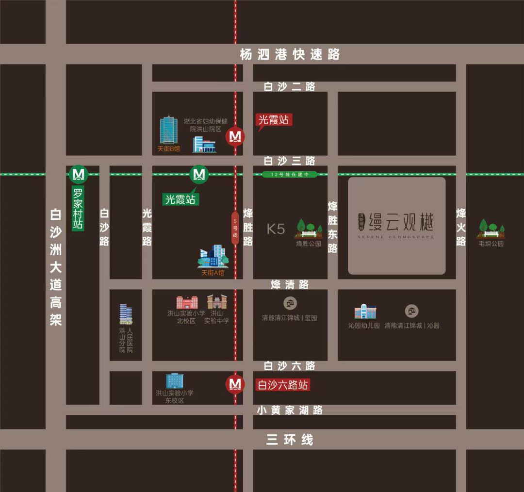 清能锦城.缦云观樾位置交通图