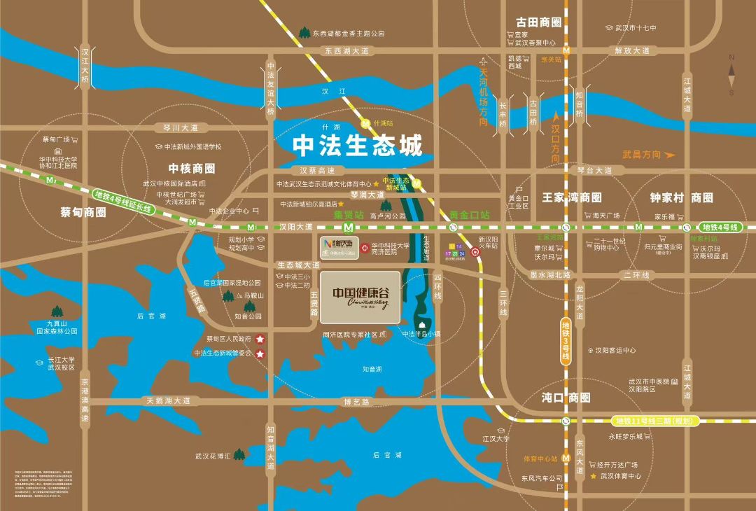 中国健康谷位置交通图