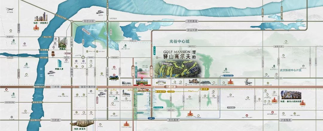 驿山高尔夫观岭位置交通图