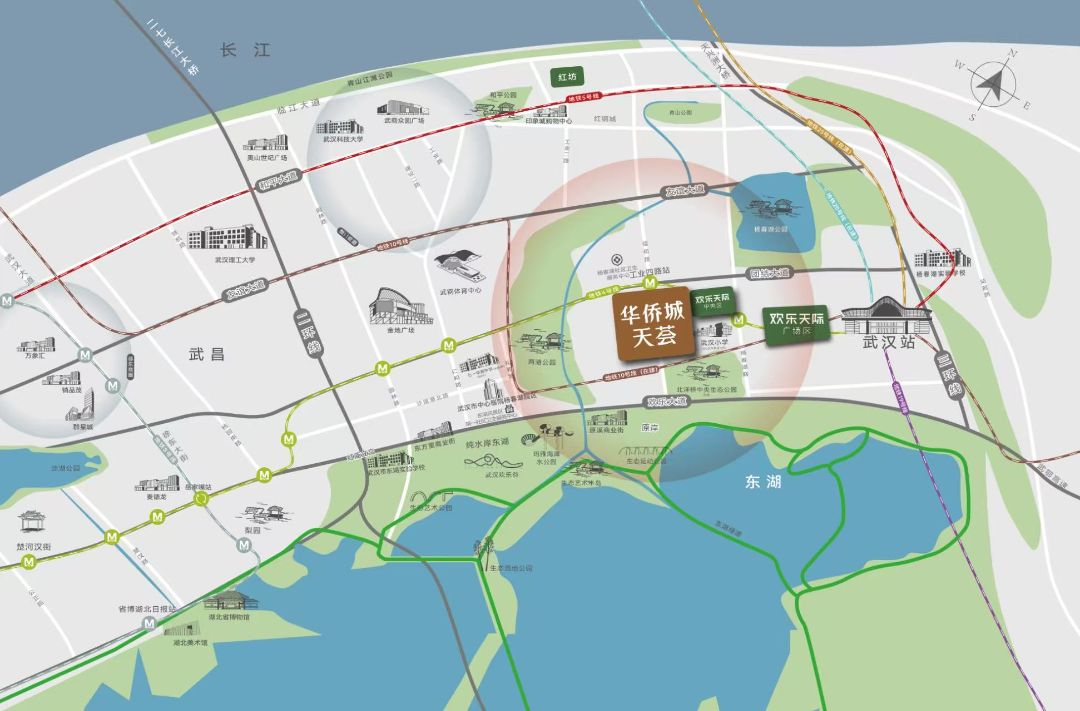 华侨城.天荟位置交通图