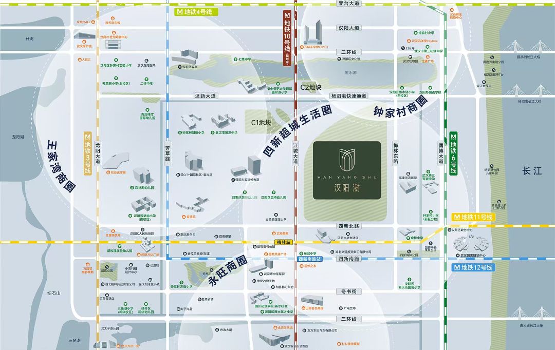 汉阳.澍位置交通图